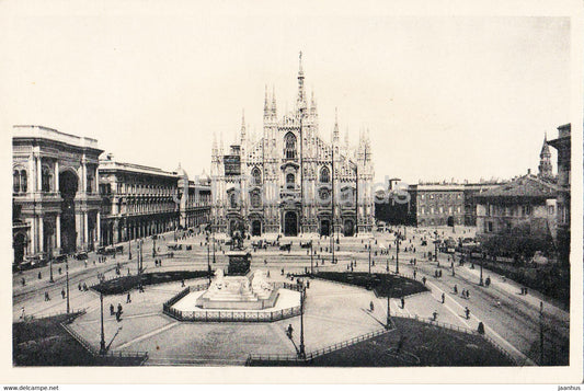 Milano - Milan - Piazza Duomo - cathedral square - old postcard - Italy - unused - JH Postcards