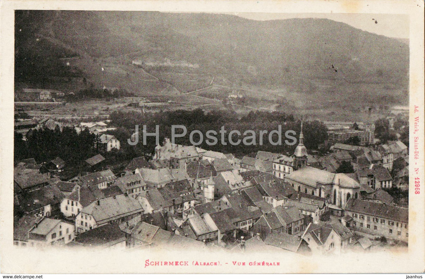 Schirmeck - Vue Generale - 12968 - old postcard - 1922 - France - used - JH Postcards