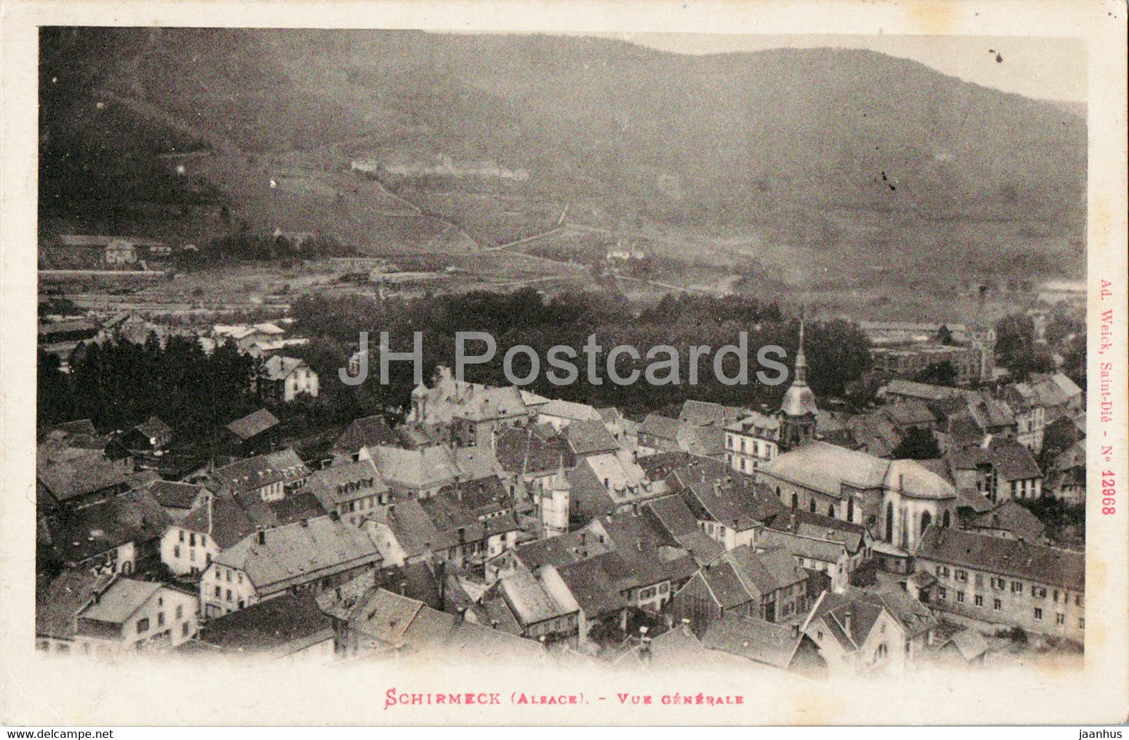 Schirmeck - Vue Generale - 12968 - old postcard - 1922 - France - used - JH Postcards
