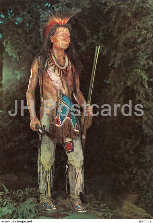 Komantschen Krieger - Comanche Warrior - indian - Indianer Museum Radebeul - DDR Germany - unused - JH Postcards