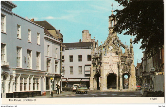Chichester - The Cross - car - C.5303 - 1985 - United Kingdom - England - used - JH Postcards