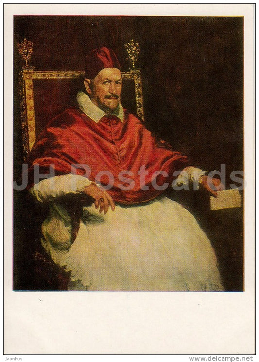 painting by Diego Velazquez - Portrait of Pope Innocent X -Spanish art - 1976 - Russia USSR - unused - JH Postcards