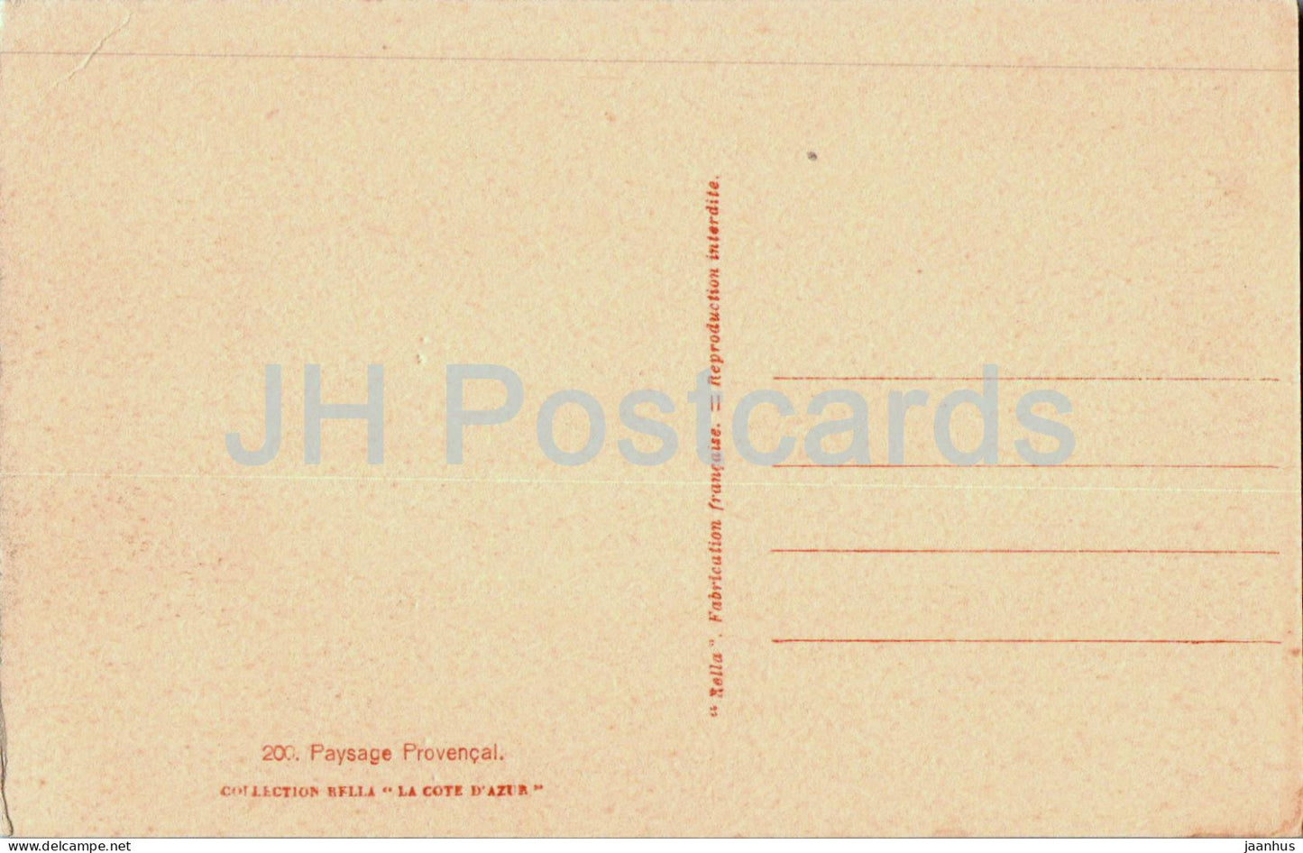 Paysage Provencal – Sammlung Rella – 200 – alte Postkarte – Frankreich – unbenutzt 