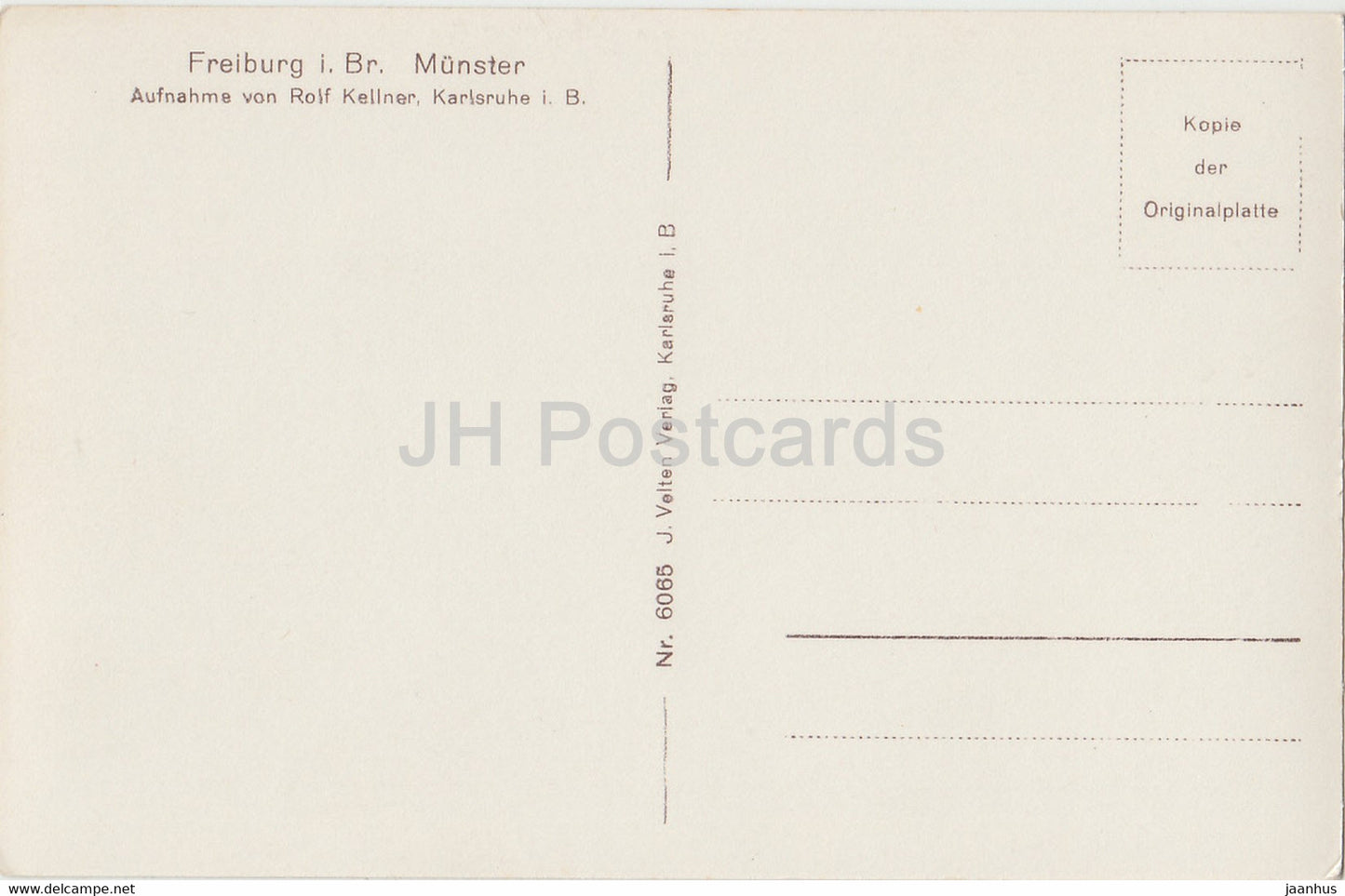 Freiburg i B - Munster - cathedral - old postcard - Germany - unused