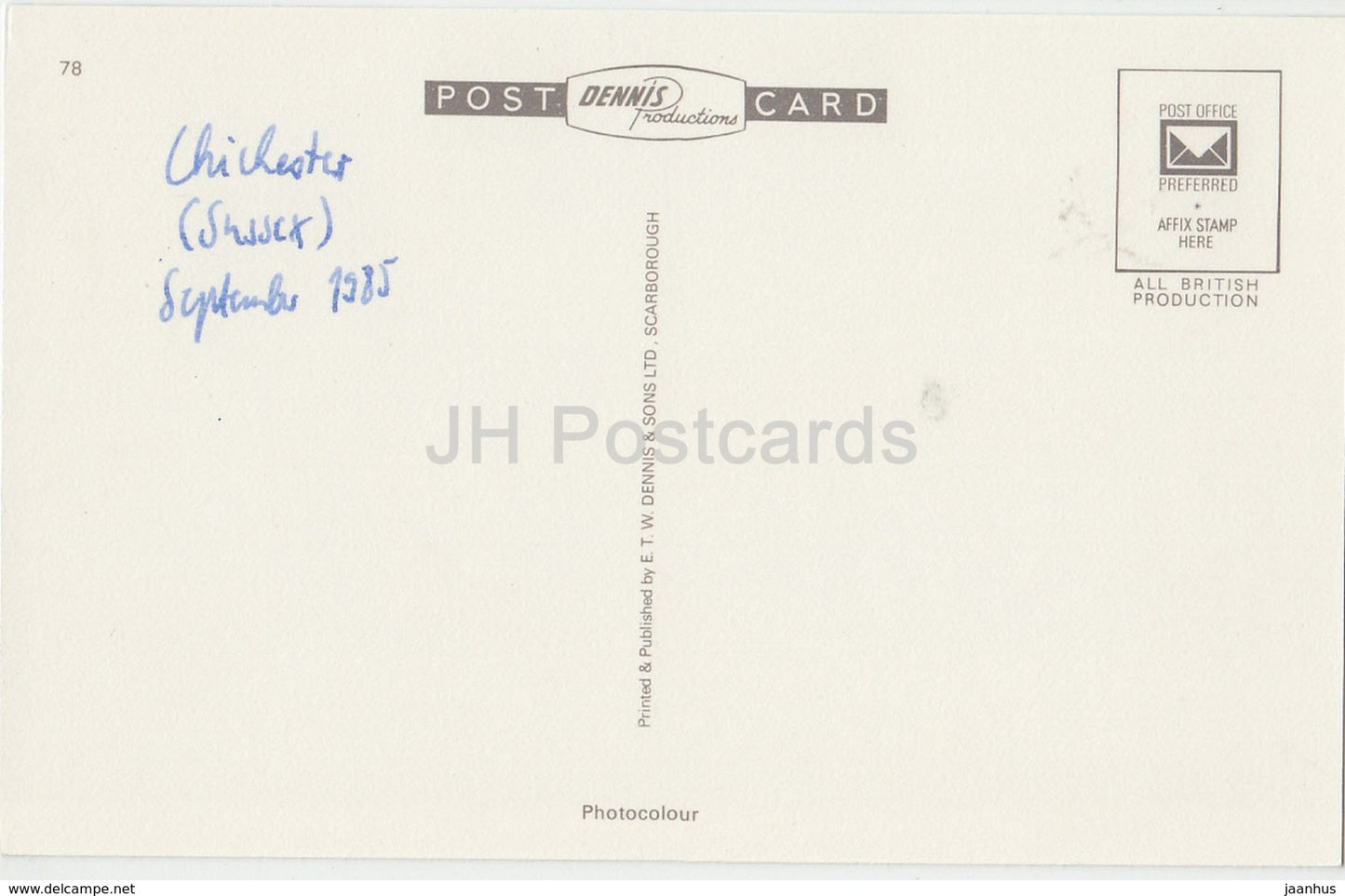 Chichester - The Cross - car - C.5303 - 1985 - United Kingdom - England - used