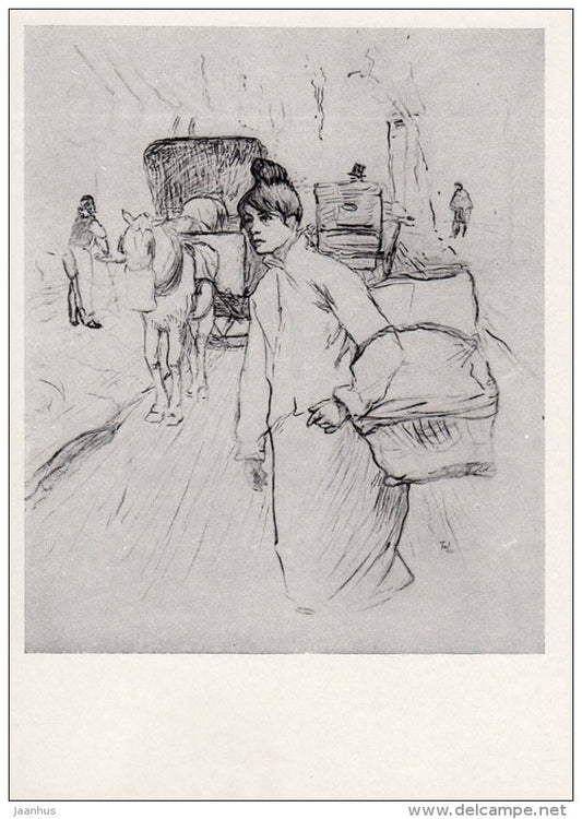 painting by Henri de Toulouse-Lautrec - Laundress , 1888 - French Art - 1963 - Russia USSR - unused - JH Postcards