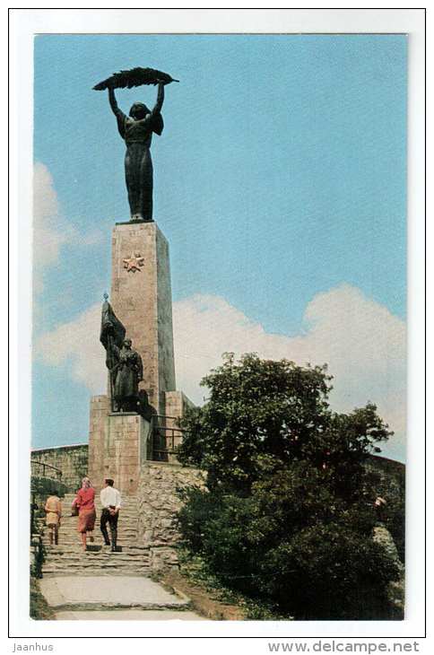 Liberation Monument on Gellert Hill - Budapest - 1973 - Hungary - unused - JH Postcards