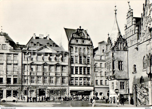 Wroclaw - Rynek - pierzeja polnocna - Market Square - Poland - used - JH Postcards