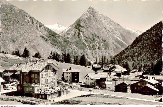 Saas Fee - Almagelhorn - Pension Allalin - 10469 - old postcard - Switzerland - unused - JH Postcards