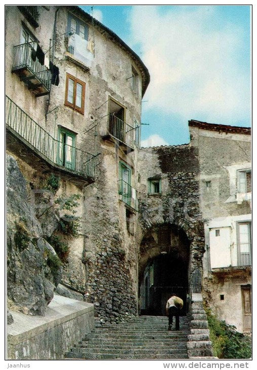 Accesso al Castello e Porta di Ferro - castle - Lagonegro mt. 666 - Potenza - Basilicata - 107 - Italia - Italy - unused - JH Postcards