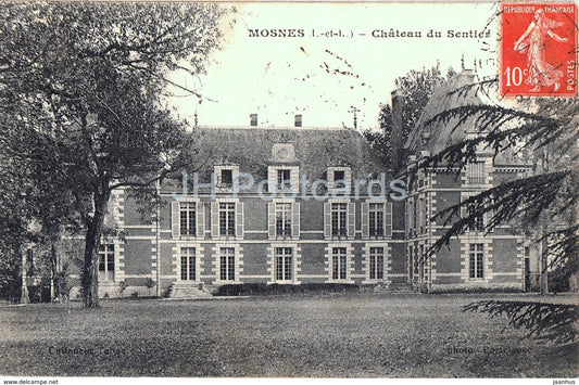 Mosnes - Chateau du Sentier - castle - old postcard - 1913 - France - used - JH Postcards