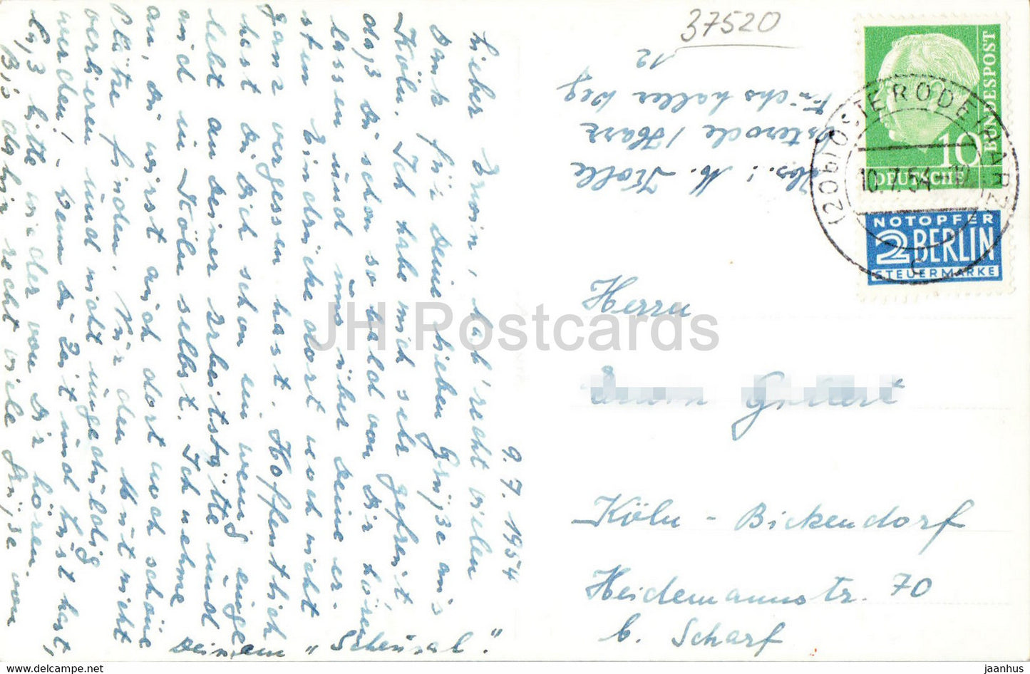 Osterode - Blick vom Uehrder Berg - old postcard - 1954 - Germany - used