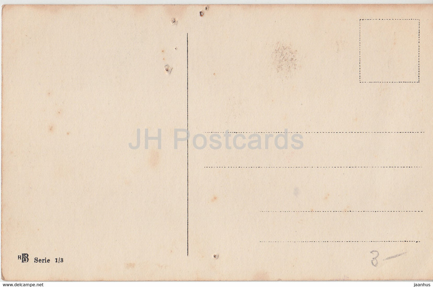 route des champs - illustration - Série 1/3 - carte postale ancienne - inutilisée