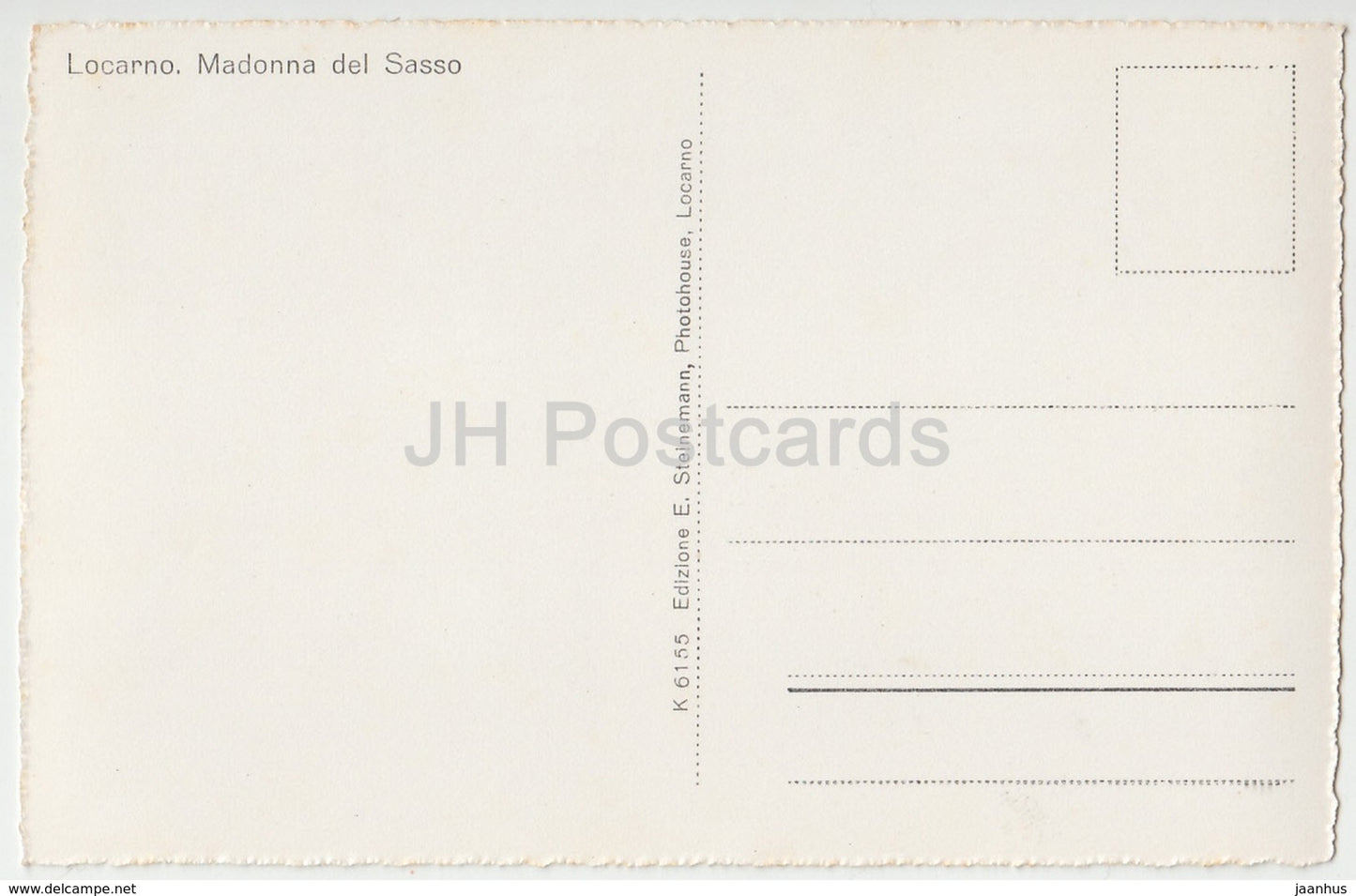 Locarno - Madonna del Sasso - 6155 - Suisse - carte postale ancienne - inutilisée