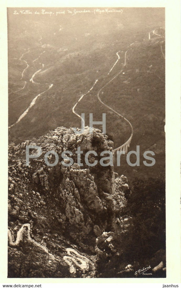 La Vallee du Loup - prise du Gourdon - old postcard - France - unused - JH Postcards