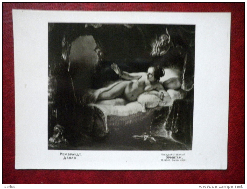 Painting by Rembrandt - Danae - dutch art - unused - JH Postcards