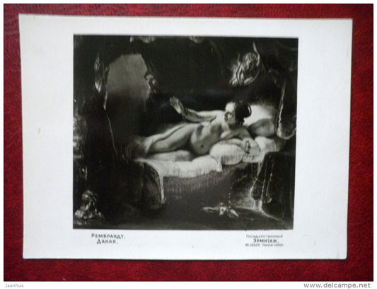 Painting by Rembrandt - Danae - dutch art - unused - JH Postcards