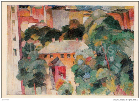 painting by A. Lentulov - City View - Russian art - 1982 - Russia USSR - unused - JH Postcards