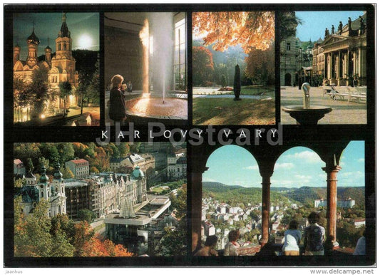 Karlovy Vary - Karlsbad - spa - architecture - Czech Republic - used 2002 - JH Postcards