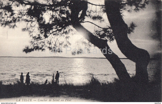 La Teste - Coucher de Soleil au Pilat - old postcard - 1916 - France - used - JH Postcards