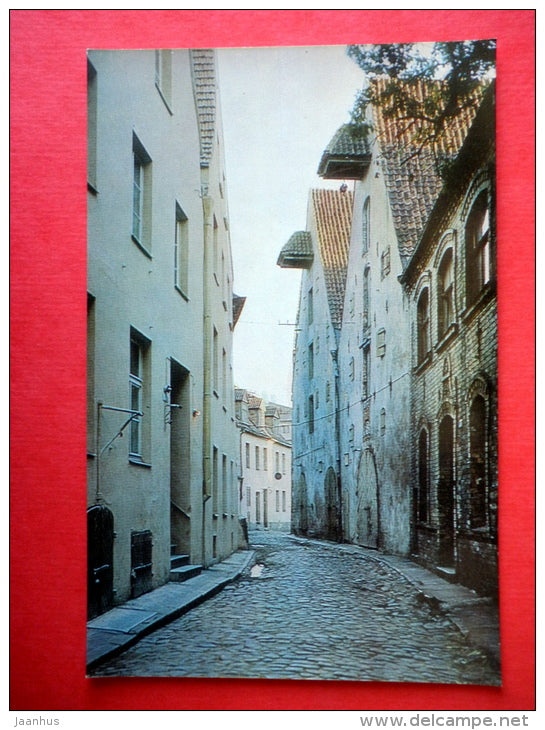 Sarkanas Gvardes street , Warehouses of 17th century and dwelling houses - Old Town - Riga - 1974 - USSR Latvia - unused - JH Postcards