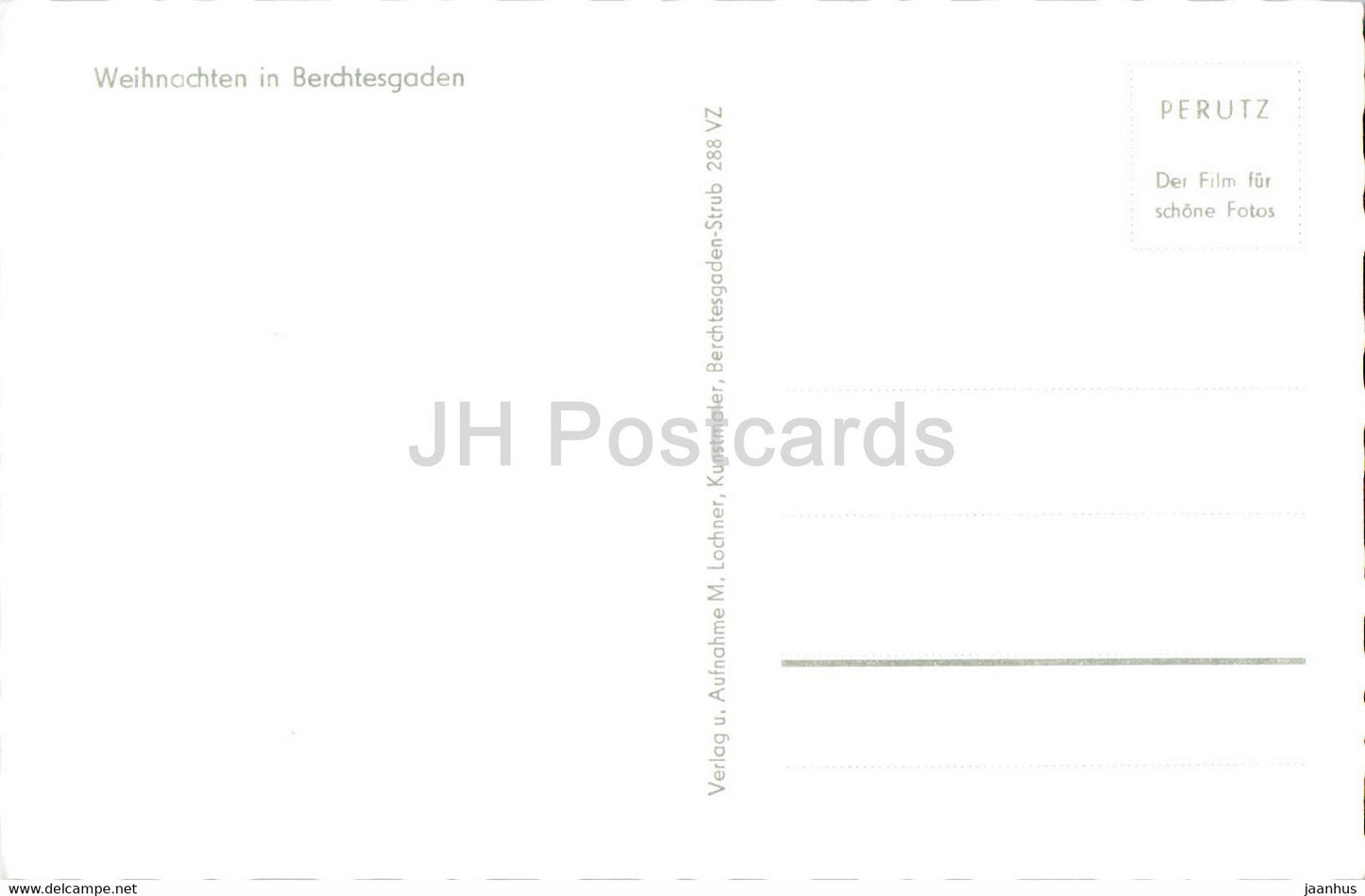 Weihnachten in Berchtesgaden - old postcard - Germany - unused