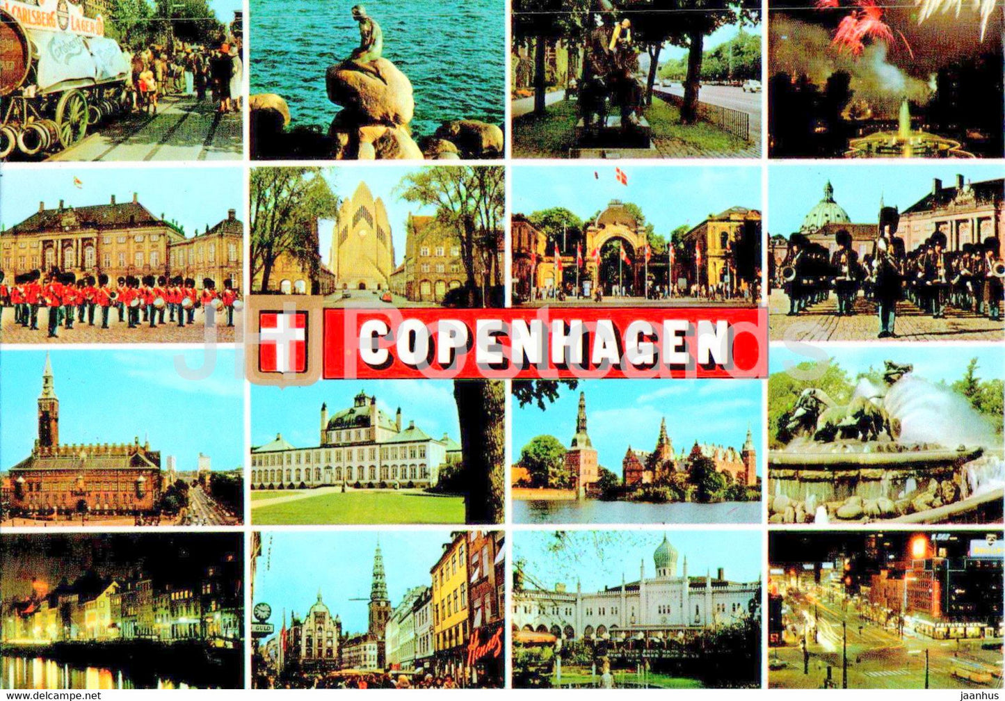 Different views of Copenhagen - multiview - Denmark - used - JH Postcards