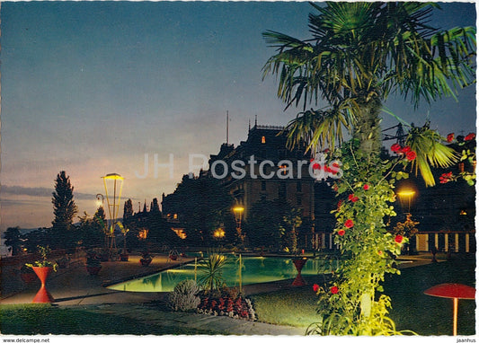 Montreux - La Piscine du Casino et l'Hotel Eden le Soir - 866 - Switzerland - unused - JH Postcards
