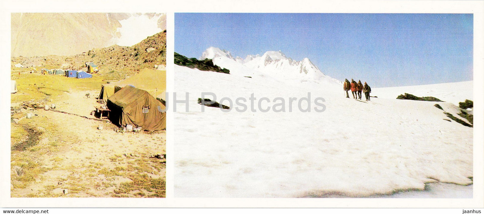 Pamir - Gorno-Badakhshan - international climbing camp at the foot of Communism peak - 1985 - Tajikistan USSR - unused - JH Postcards