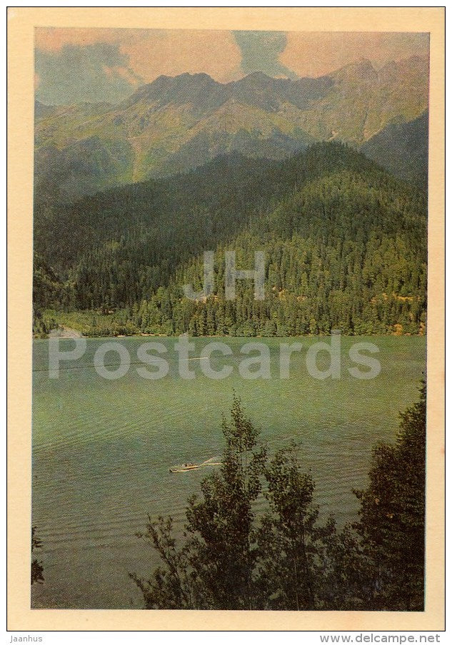 Lake Ritsa - Caucasus - 1968 - Georgia USSR - unused - JH Postcards