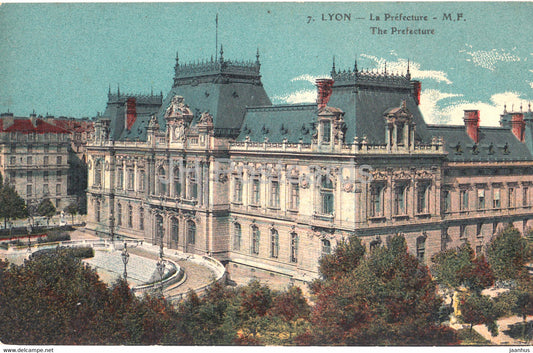 Lyon - La Prefecture - The Prefecture - 7 - old postcard - France - unused - JH Postcards