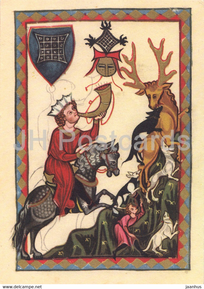 Der von Suonegge - horse - illustration - Germany - unused - JH Postcards