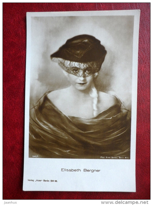 Elisabeth Bergner - movie actress - cinema - 1141/1 - old postcard - Germany - unused - JH Postcards