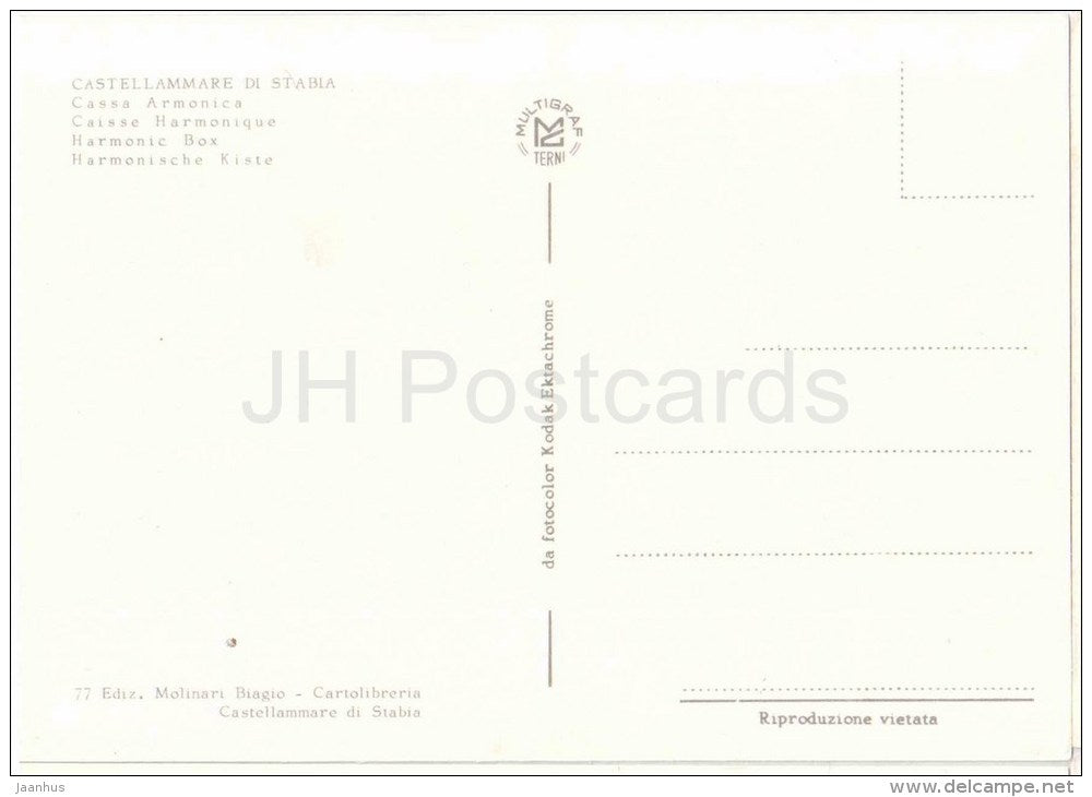 Cassa Armonica - Harmonic Box - Castellammare di Stabia - Campania - 77 - Italia - Italy - unused - JH Postcards