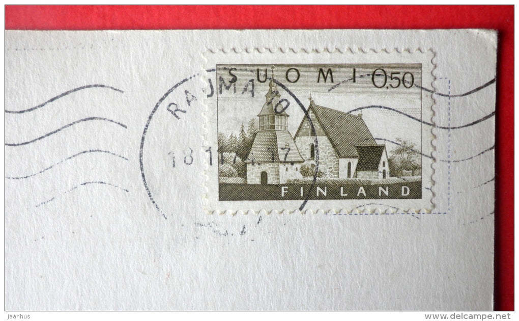 Town Hall - Rauma - 87253 - Finland - sent from Finland Rauma to Estonia USSR 1974 - JH Postcards