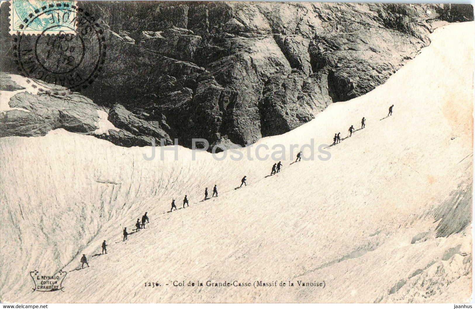 Col de la Grande Casse - Massif de la Vanoise - mountaineer - 1236 - old postcard - 1906 - France - used - JH Postcards