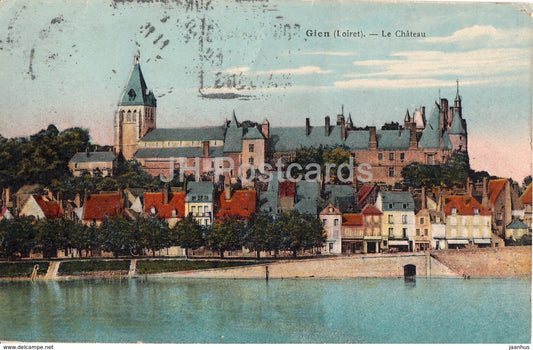 Gien - Le Chateau - castle - 3601 - old postcard - 1931 - France - used - JH Postcards