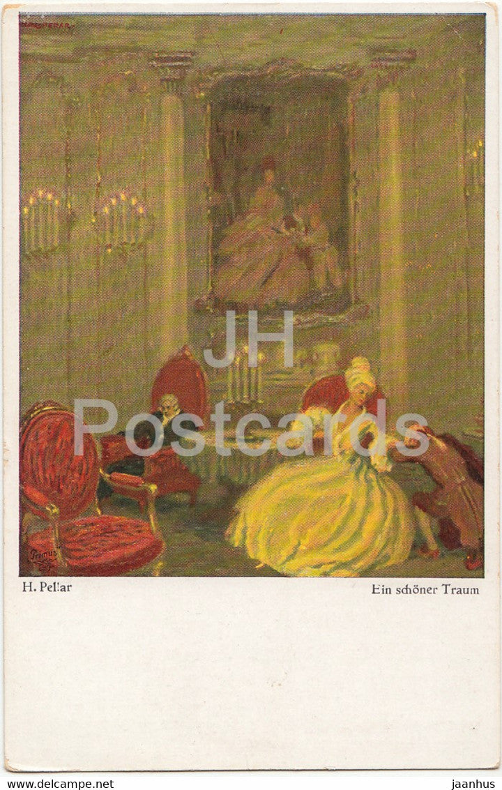 painting by Hanns Pellar - Ein Schoner Traum - Primus - 5197 - Austrian art - old postcard - Germany - unused - JH Postcards