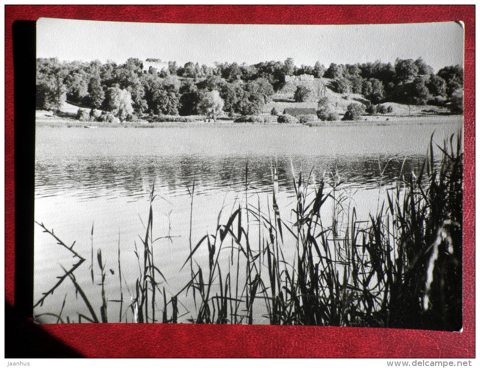 Viljandi Lake and Castle Hills - 1967 - Estonia USSR - unused - JH Postcards