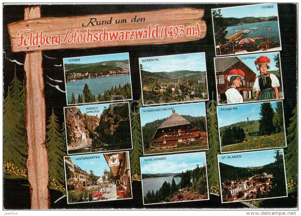 Rund um den Feldberg - Hochschwarzwald 1493 m - Germany - 1981 gelaufen - JH Postcards