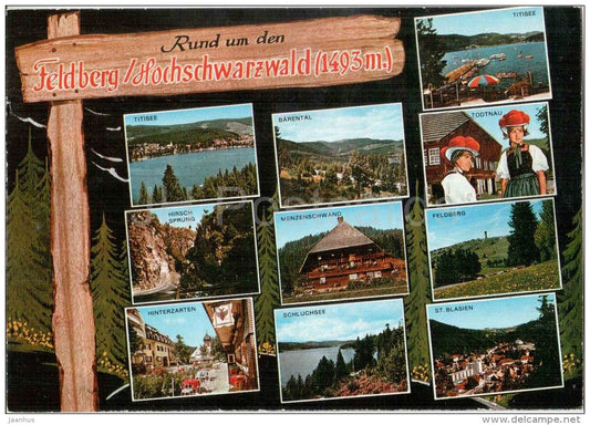 Rund um den Feldberg - Hochschwarzwald 1493 m - Germany - 1981 gelaufen - JH Postcards