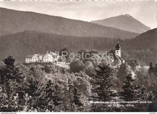 Minoritenkloster und Wallfahrtskirchlein Maria Eck mit Hochfelln 1670 m - 2033 - Germany - unused - JH Postcards