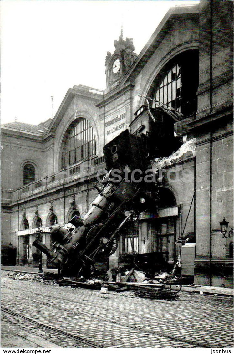 Paris - L'accident de la Gare Montparnasse 1895 - train - locomotive - RV107 - REPRODUCTION ! - France - unused