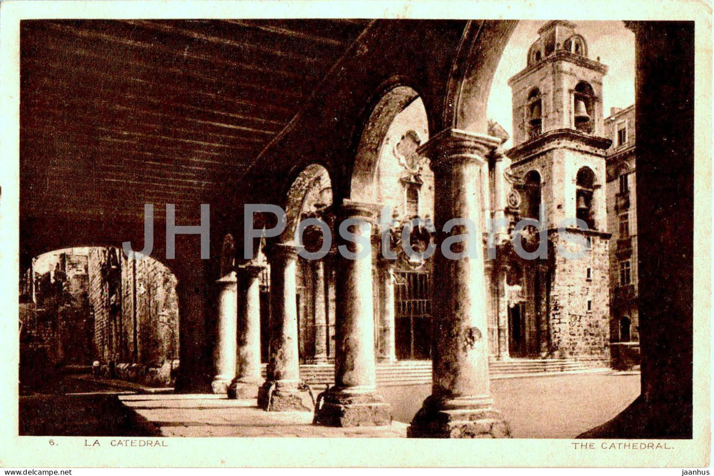 Havana - La Catedral - The Catedral - 6 - old postcard - 1933 - Cuba - used - JH Postcards