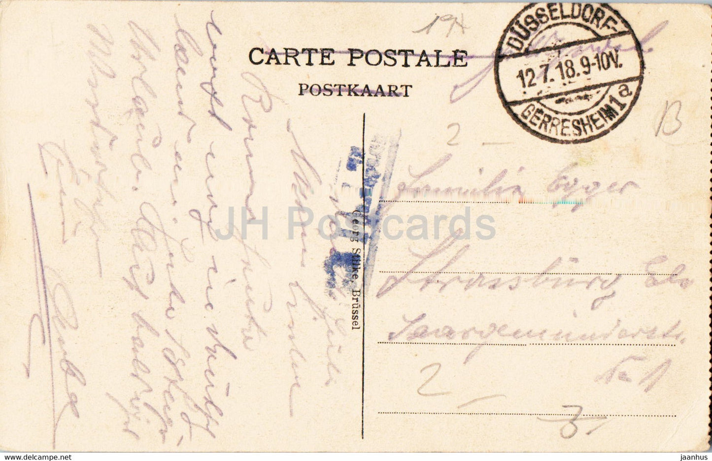 Dinant - Le Palais de Justice - carte postale ancienne - 1918 - Belgique - occasion
