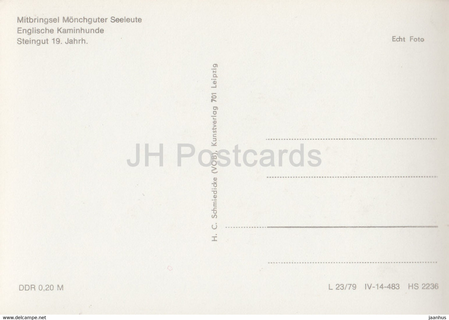 Mitbringsel Monchguter Seeleute - Englische Kaminhunde - English Fireplace Dogs - Germany DDR - unused