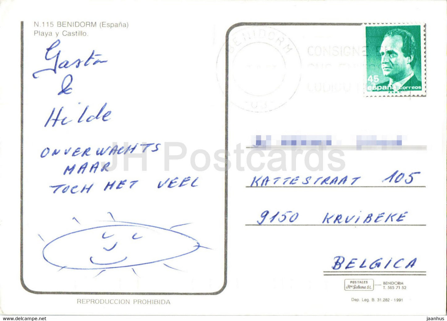 Benidorm - Costa Blanca - Playa y Castillo - 115 - Spain - used