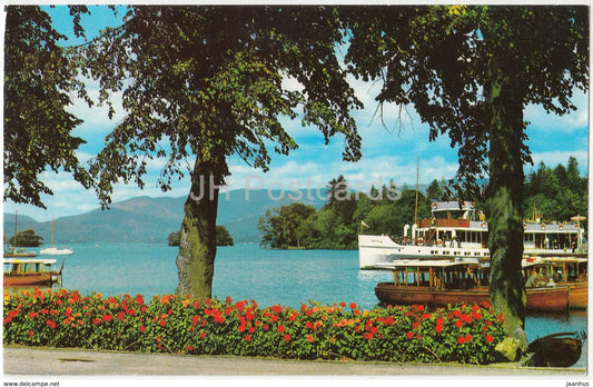 Lake Windermere from Bowness - boat - PT21123 - 1970 - United Kingdom - England - used - JH Postcards