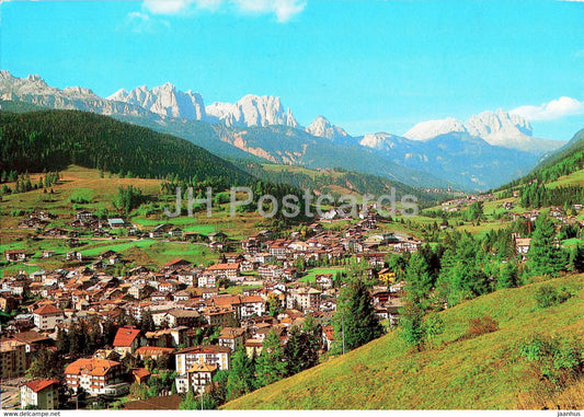 Moena 1200 m - panorama - Panorama verso Passo Pordoi - 1988 - Italy - used - JH Postcards