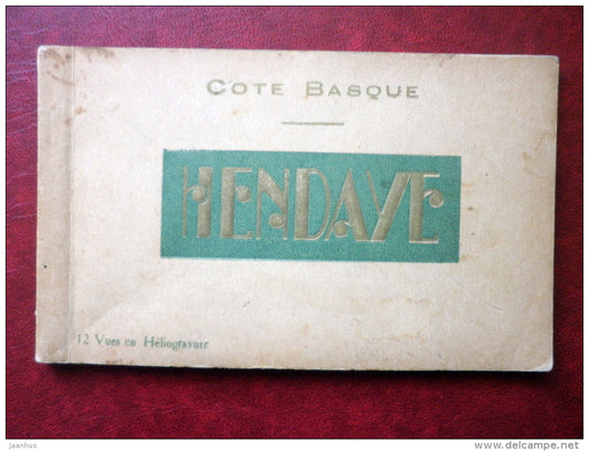 HENDAYE - COTE BASQUE - 12 VUES EN HELIOGRAVURE - booklet - J.E. Couarton - CARNET COMPLET DE 12 CPA - unused - JH Postcards